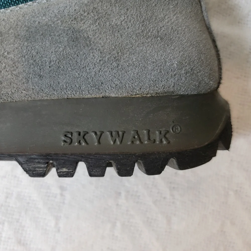 VTG Italian Tecnica‎ Skywalk Gore Tex Hiking Boots Gray Teal Red Men 7 run long